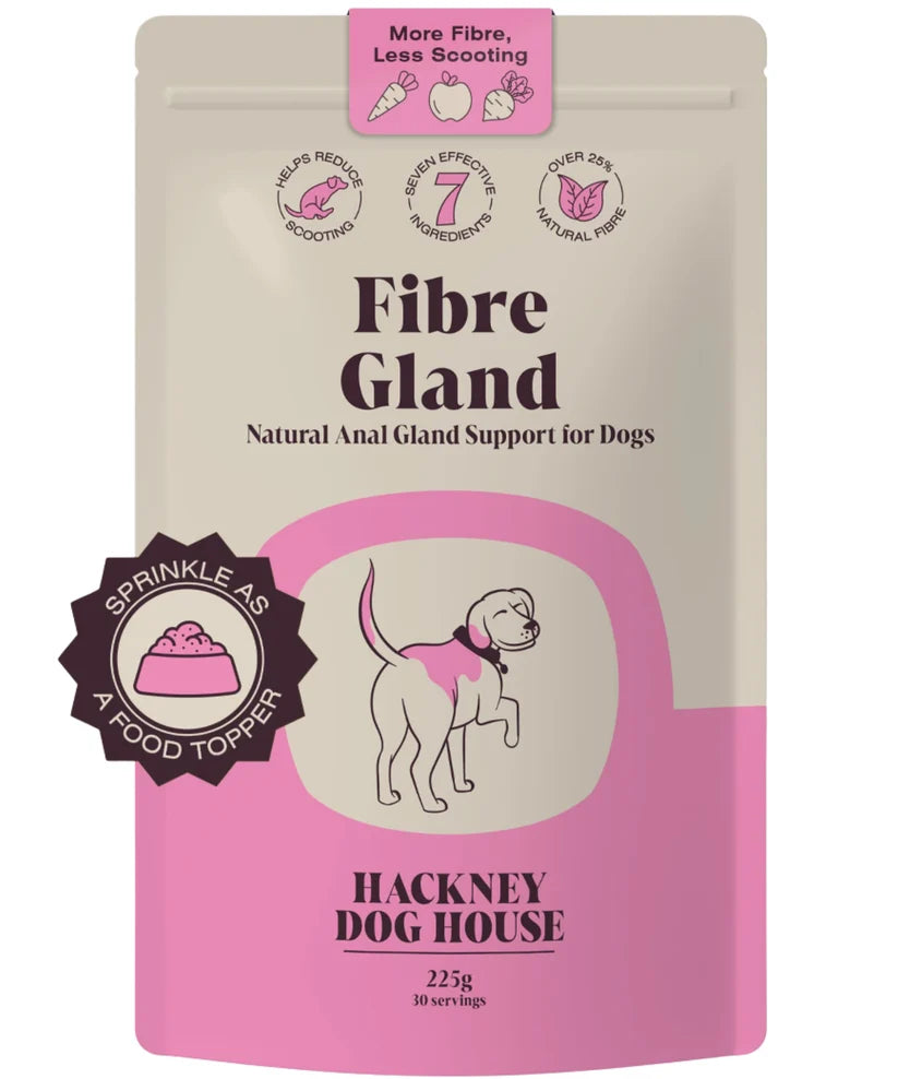 Hackney Dog House Fibre Gland for Dogs, 225g pouch front