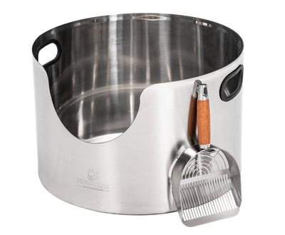 Fussy Cat Round Stainless Steel Litter Box