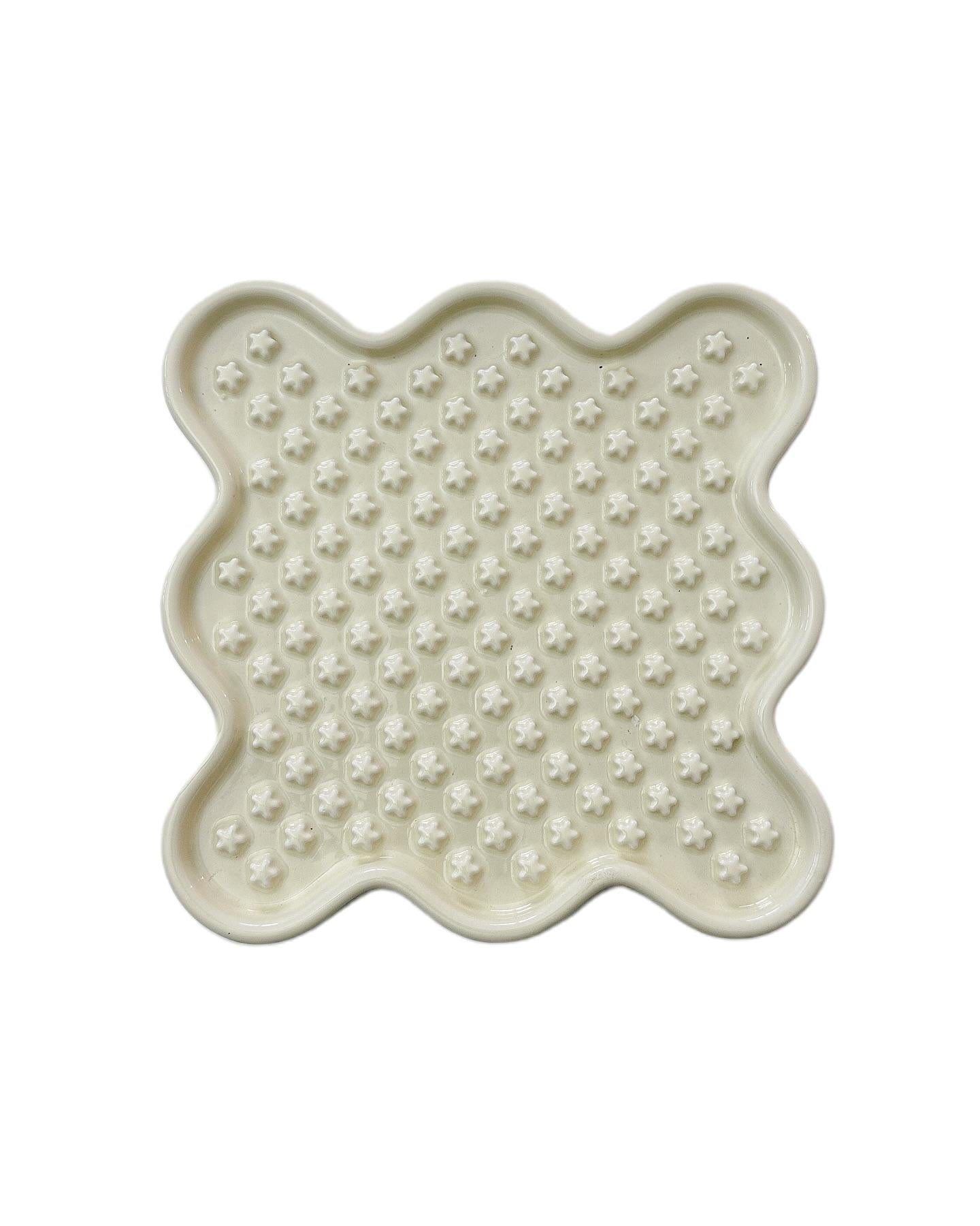 Fussy Cat Ceramic Slow Puzzle Feeder Bowl for Wet, Dry and Raw Cat Food