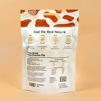 Waita Freeze-Dried Goose Trachea for Dogs & Cats 25g – Natural Collagen & Joint Support Chew