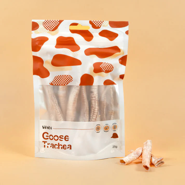 Waita Freeze-Dried Goose Trachea for Dogs & Cats 25g – Natural Collagen & Joint Support Chew