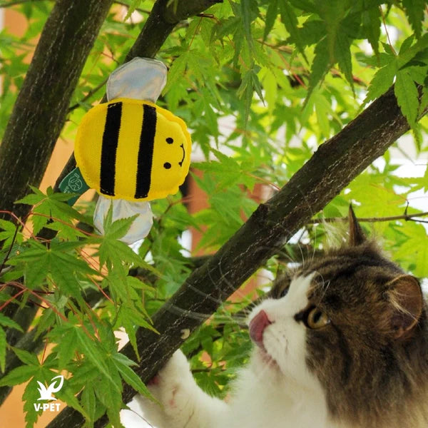 🐝 V-Pet Bee Catnip Toy – Eco-Friendly Cat Enrichment Toy