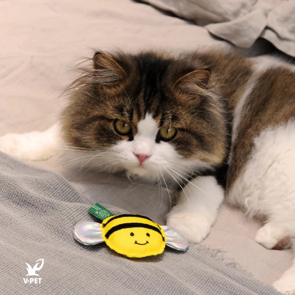 🐝 V-Pet Bee Catnip Toy – Eco-Friendly Cat Enrichment Toy