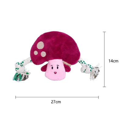V-Pet stuffing free mushroom dog toy 27cm small