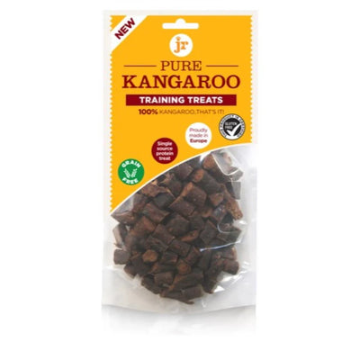 JR Pure Kangaroo Training Treats for dogs; 100% kangaroo single protein, grain free, hypoallergenic, novel protein dog treats, high protein, natural dog rewards