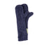Pair of Ruff and Tumble dog drying mitts in classic navy, made with super-absorbent double-layer cotton towelling to remove mud and moisture from paws and legs, available at Amy’s Pet Supplies.