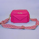Pup Chic Hot Pink Vegan Leather Dog Walking Bag.