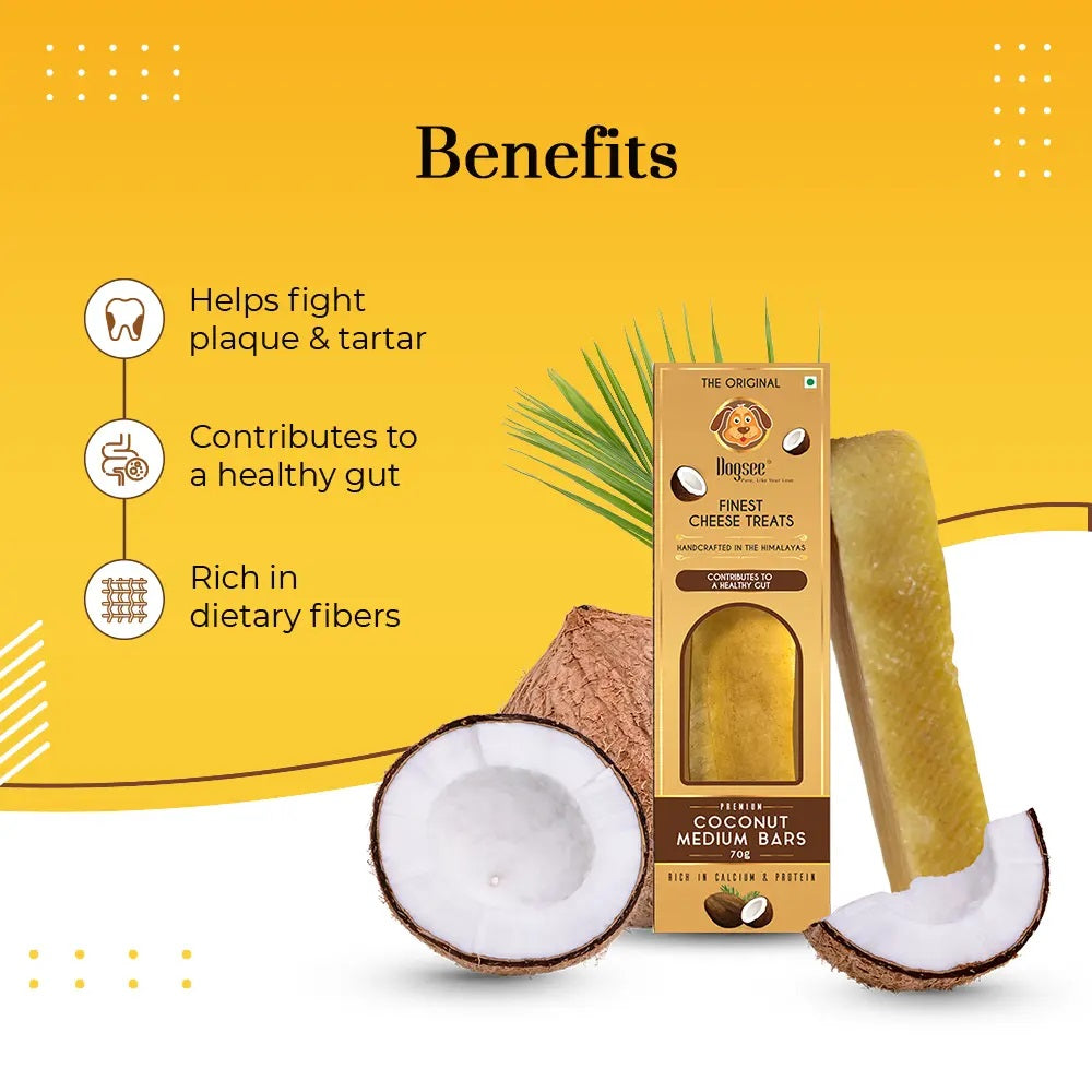 Dogsee - Coconut Flavoured Yak Bar - Medium