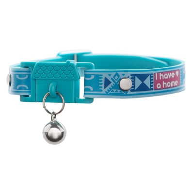 KITTYRAMA RIVER 'I HAVE A HOME' CAT COLLAR - Quick Release, Breakaway, Hypoallergenic