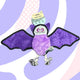 Rough & Tough Bat Halloween dog toy made with 70% recycled materials