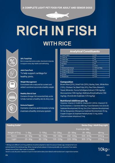 Blakes - Senior/Light - Super Premium - Rich in Fish with Rice 10Kg