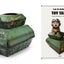Cardboard tank playhouse for cats – fun and quirky hideout with moving turret and cannon, designed by SUCK UK.
