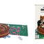Roulette wheel cat toy – fun cardboard spinning toy with bell ball, fold-out mat and chips, designed by SUCK UK.
