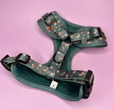 Pup Chic Woodland Wonderland Tactical Dog Harness – Large No-Pull Harness with Handle.