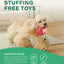 Mess-free squeaky plush dog toy for small breeds