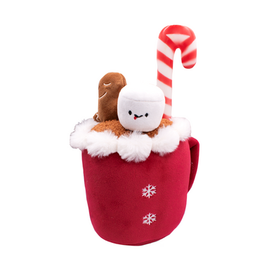 Great & Small Christmas Plush Cocoa Mug with Vinyl Candy Cane
