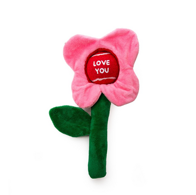 Great&Small Puppy Love Flower and Tennis Ball dog toy 25cm