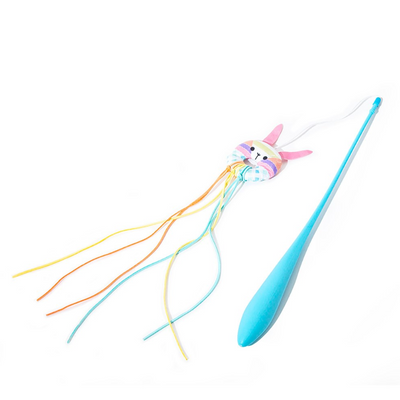 Little & Lively cat weighted dangler with patchwork bunny and tassels