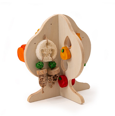 Norah’s Village Tree Wooden Small Animal Chew Toy & Enrichment Puzzle