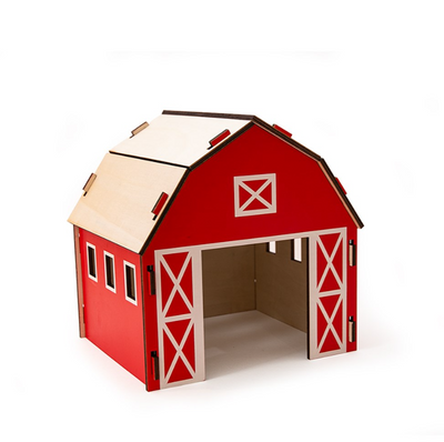 Norah’s Village Barn Wooden Small Animal Hideaway & House