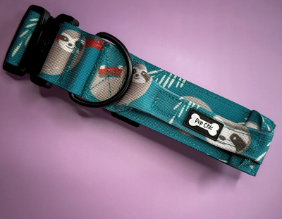 Lazy Sloth Tactical Dog Collar with Handle