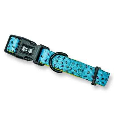 Pup Chic Sprinkles for Days Blue Dog Collar – Large.
