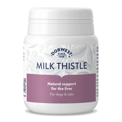 Dorwest Milk Thistle Tablets for Dogs and Cats – Front of Packaging
