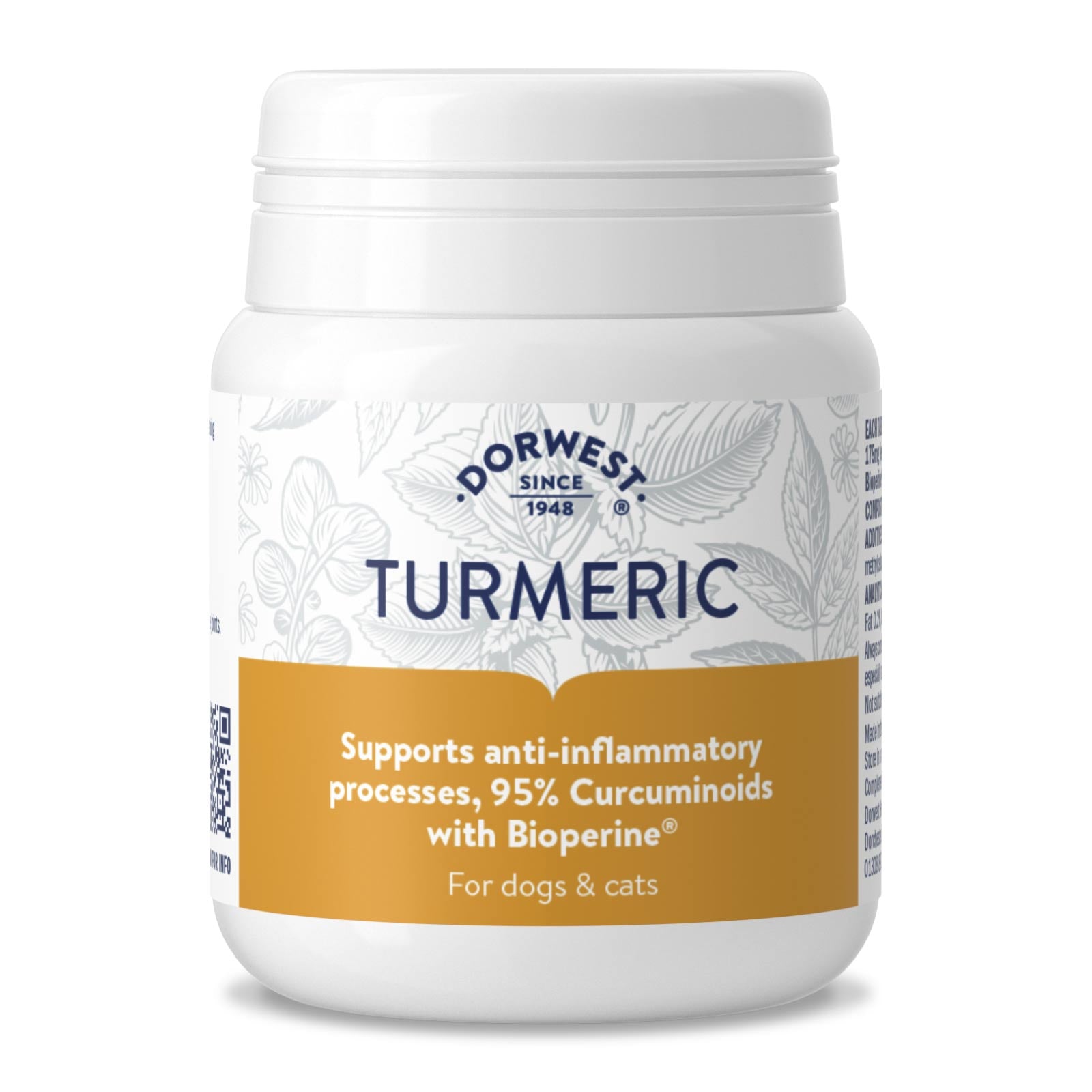 Dorwest Turmeric supplement container on a white background