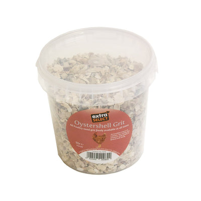 Extra Select Oyster Shell Grit 1L Bucket – Calcium Supplement for Chickens & Poultry