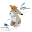 Tall Tails Animated Jackalope Toy – Double Reinforced Plush Dog Toy(8”)