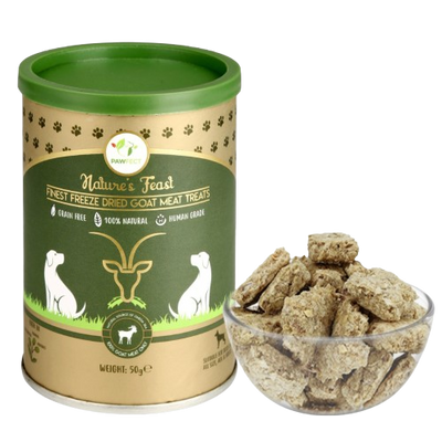 Pawfect Nature's Feast Freeze-Dried Treat- Goat Meat -Dog 50g