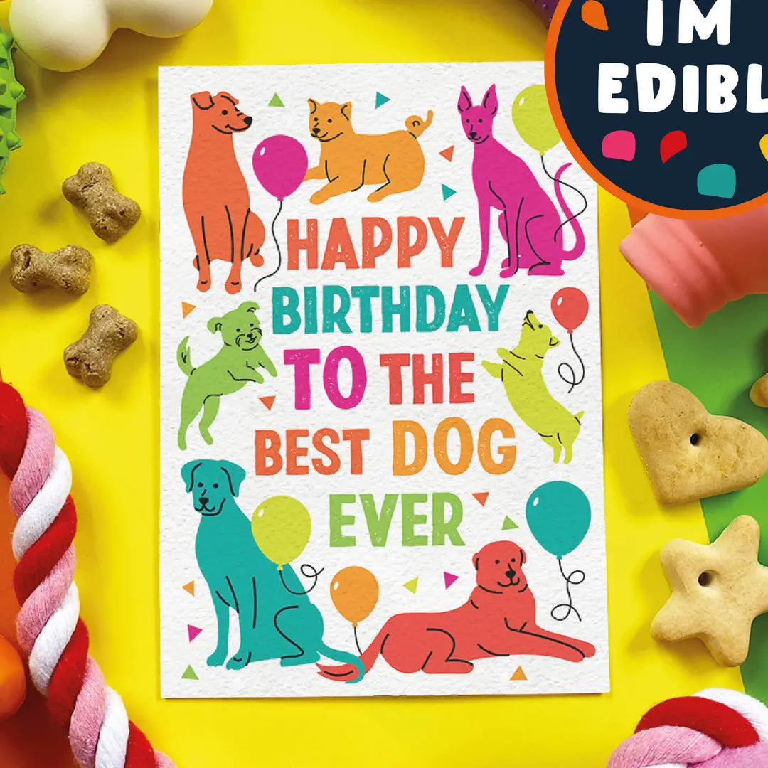 Scoff Paper Edible Greeting Cards for Dogs – Chicken, Bacon or Peanut Flavour
