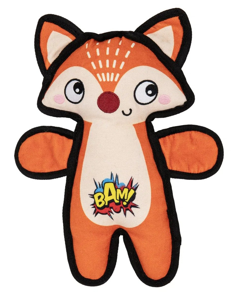 BAMNIP Find It Fox dog scent-work toy in orange and cream with black edging