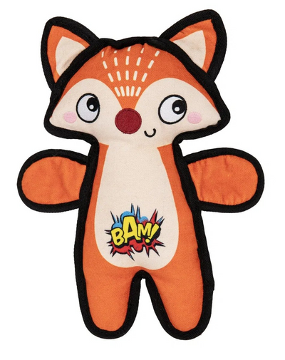 BAMNIP Find It Fox dog scent-work toy in orange and cream with black edging