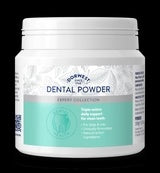 Dorwest Dental Powder for Dogs and Cats 100g in a white tub with a green label