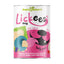 Supernature Lickeez pork flavour enrichment powder for dogs – natural lick mat and toy filler mix in vibrant pink can with playful pet-themed design.