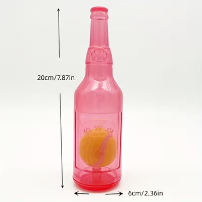 Bottle-Shaped TPR Dog Toy with Mini Tennis Ball – Durable Chew & Interactive Play