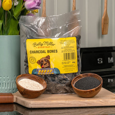 Betty Miller Everyday Charcoal Bones 500g – Dog Biscuits for Digestion.