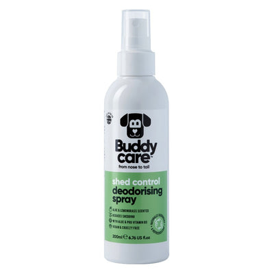 Buddycare Dog Deodorising Spray Aloe & Lemongrass 200ml – Odour Control Coat Freshener.