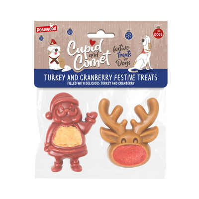 Cupid & Comet Turkey & Cranberry Festive Filled Dog Treats