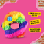 BONKERS Fuggler Oogah Boogah rainbow dog toy with squeaker and reinforced stitching