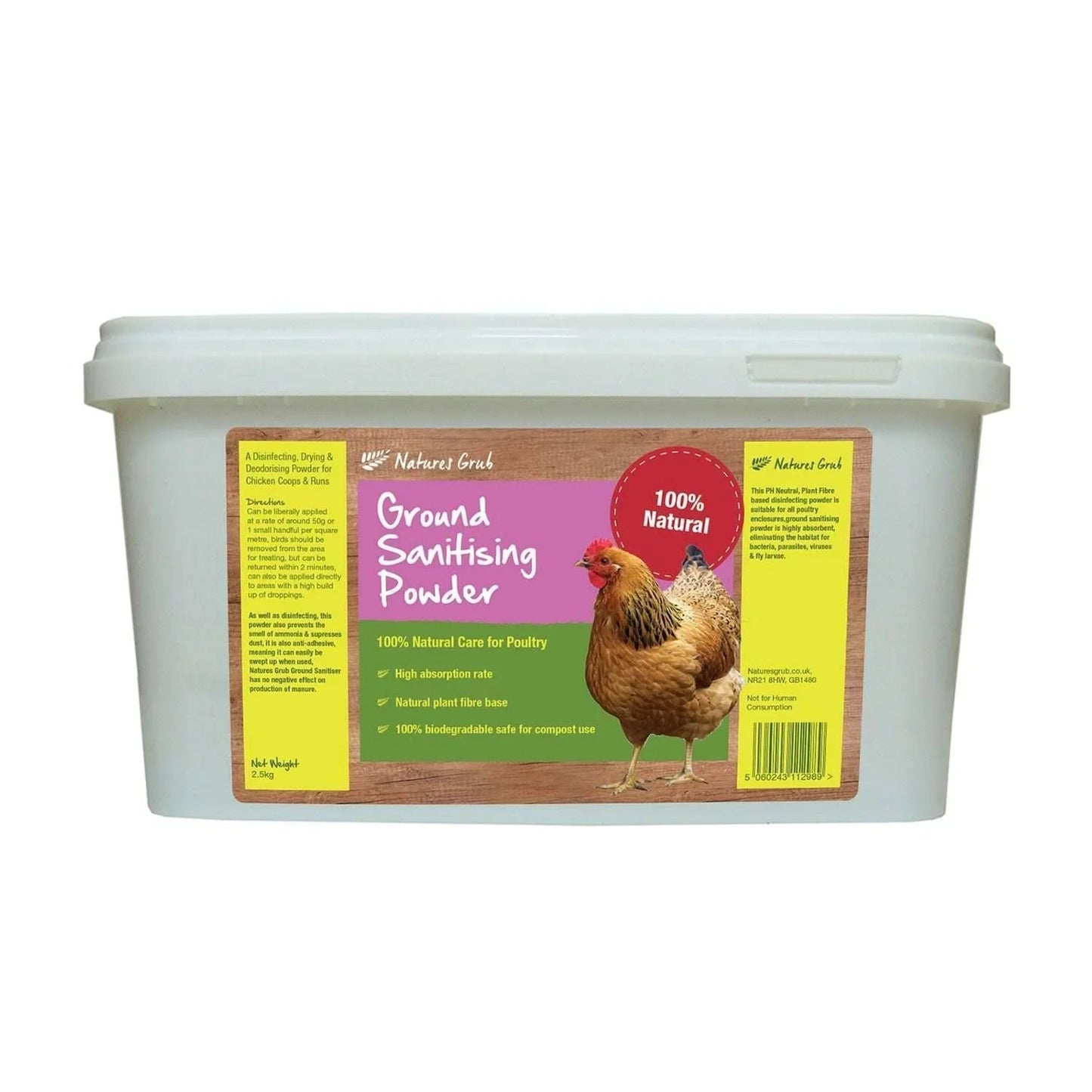 Ground Sanitiser by Natures Grub for chicken runs