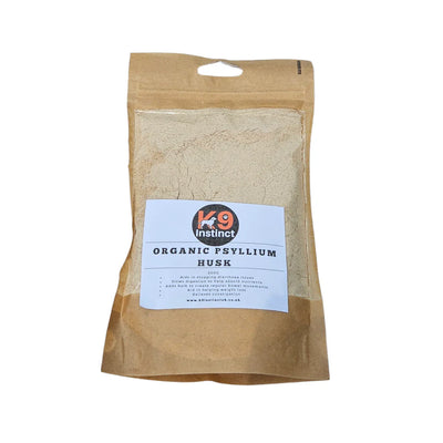 K9 Instinct Organic Psyllium Husk package on a white background