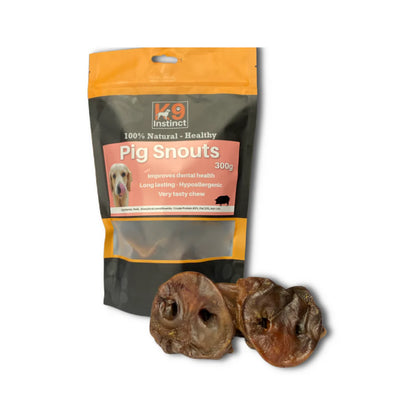 K9 Instinct Pig Snouts 300g – Natural High-Protein Chews for Dogs