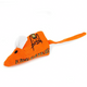 Orange King Catnip Mouse cat toy with white ears and a fabric tail, filled with organic North American catnip leaves