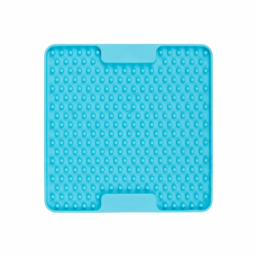 LickiMat Mini Classic Soother turquoise 15cm lick mat with raised brush-tip texture