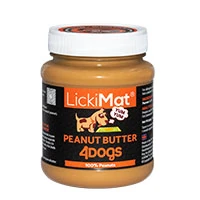 LickiMat Peanut Butter 4Dogs 350g jar made with 100% peanuts