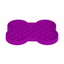 LickiMat Slodog standard purple bone-shaped slow feeder plate with shallow food pockets