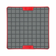 Red LickiMat Tuff Playdate 20cm dog lick mat with grey square food pockets and a rigid red base
