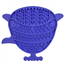 Örva Pufferfish Lick Mat in purple with multiple raised textures for treat paste